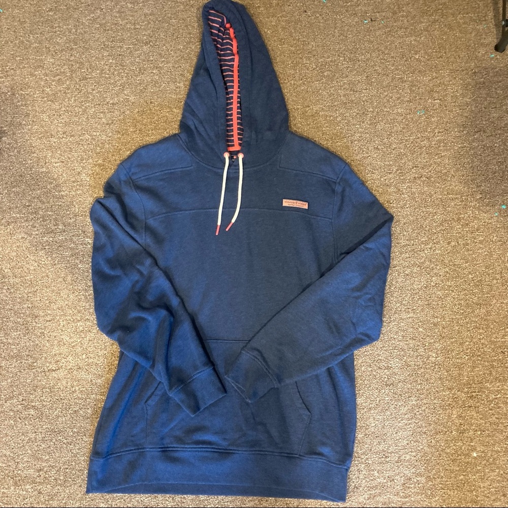 Mens vineyard vines blue hoodie